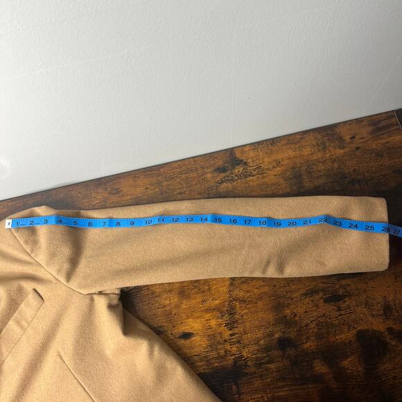 Banana Republic Men's Chesterfield Coat Sz L Camel Wool Blend Topcoat 3-Button - Picture 14 of 16